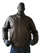 Brown Designer Leather Handmade Jacket Stylish Biker Men Lambskin Motorc... - $107.30