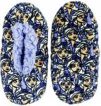 Disney Frozen Fuzzy Babba Slipper Socks Size M/L Blue 1 Pair Gripper Bottoms - £8.03 GBP
