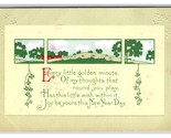 Art Deco Landscape New Years Day Joy Embossed UNP DB Postcard Q22 - $3.91