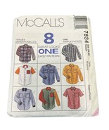 McCalls 7834 Mens &amp; Misses Shirts Pattern Medium Size - $26.33 CAD