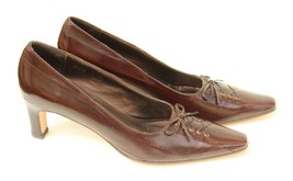 VANELI Lilith Womens Brown Leather High Heel Pump Laces Shoe Shoes 6.5N - £19.65 GBP