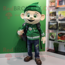 Forest Green Irish Flag mascot costume character dressed with a Skinny Jeans and - £972.27 GBP