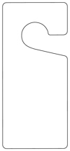White Dye Sublimation 4" x 9" Novelty Metal Door Hanger