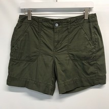 Calvin Klein Casual Shorts Green 5.5&#39; Shorts 100% Cotton Flat Front Size 2 - £15.91 GBP