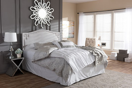 Sadie Grayish Beige Fabric Upholstered Queen Size Headboard - $2,759.33 MXN