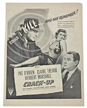 Vintage Crack Up Magazine Ad Movie Poster Claire Trevor O&#39;Brien Marshall... - $24.74