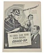 Vintage Crack Up Magazine Ad Movie Poster Claire Trevor O&#39;Brien Marshall... - $33.87 CAD