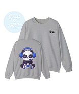 Womens mens panda sweatshirt, white, black, gray, blue, pink, S, M, L, X... - £55.78 GBP