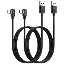 Usb C Cable Right Angle 3Ft, 2-Pack 90 Degree 3A Usb 2.0 Fast Charging &amp; Data Sy - £11.76 GBP