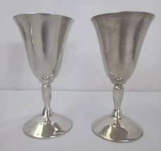 Vtg 2 Plator Silverston Spain Silverplate Wine Goblets 5 1/4&quot; - $20.00