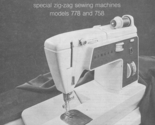 Singer 778 and 758 Touch &amp; Sew II sewing machine instruction manual Hard... - £12.52 GBP