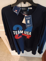 POLO RALPH LAUREN MENS L/S OLYMPIC TEAM NAVY TEAMT-SHIRT XXL 100% COTTON... - €42,63 EUR
