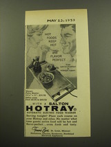 1959 Salton Patio Master Hotray Ad - Hot foods keep hot and flavor perfect - £14.50 GBP