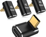 90 Degree Usb C Adapter (4 Pack), 40Gbps Usb C Male To Usb C Female Righ... - $18.99