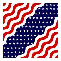 3 Pack Usa American Wavy Flag 100% Cotton Bandana 22&quot;X22&quot; America Best B... - $18.99