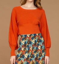 Olivia James The Label cleo rib sweater in Papaya - £107.64 GBP