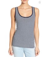 NWT Women&#39;s AG Adriano Goldschmied Sleeveless Striped Knit Tank Top Sz L... - $33.25