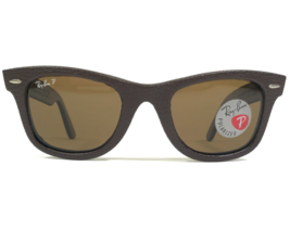 Ray-Ban Sunglasses Wayfarer Genuine Leather RB2140-Q-M 1153/N6 Brown Polarized - £223.42 GBP