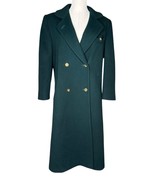 Vintage JG Hook Green Wool Pea Coat 100% Wool Gold Buttons 3/4 Length Sz M? - $89.09