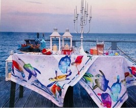 Tessitura Toscana Telerie 1pc Tablecloth 63”x90” Galapagos Turtle Italy Nip $265 - £97.52 GBP