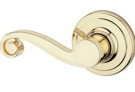 2 x Kwikset Lido Left-Handed Half-Dummy Lever Microban Polished Brass 97880-682 - £20.78 GBP