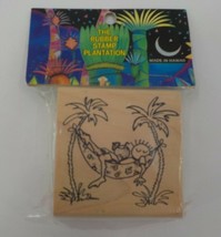 The Rubber Stamp Plantation Palm Trees Person In Hammock Coconut Drink Stamp Nip - $7.99