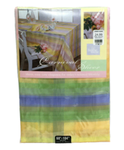 Homewear Easter Carnival Sheer Organza Tablecloth 60&quot; x 104&quot; Multicolor ... - £15.82 GBP