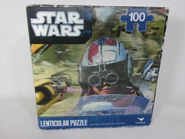 Star Wars Lenticular Puzzle 100-Piece 12&quot;x9&quot; Air Crafts Sealed holographic box - £3.88 GBP