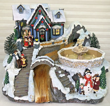 Rare Lemax Christmas Village Landscape Waterfall With House, Singers - £117.24 GBP