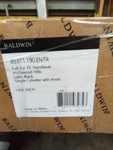 Baldwin 85311.ENTR Hollywood Hills Full Plate Single Cylinder - Black 167ep - $450.00