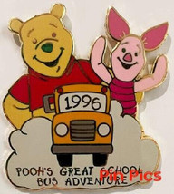 Disney Piglet and Winnie the Pooh Great School Bus Adventures 1996 Pin - £9.41 GBP