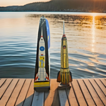 Tinplate Soviet Rocket Spce Craft Made In Hungary - $69.29