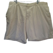 Saddlebred Mens Shorts Beige Size 44W 100% Cotton Imperfect Button Zip C... - $9.48