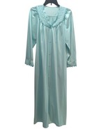 Shadowline vintage Small Blue Nylon long summer lightweight Robe Nightgo... - £11.78 GBP