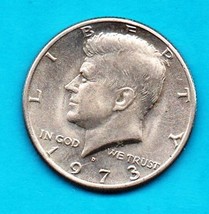 1973 D  Kennedy Halfdollar Circulated About AU55 - £3.16 GBP