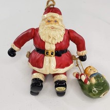 Vintage Articulated Santa Claus Christmas Ornament - £19.95 GBP