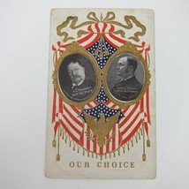 Postcard President Taft &amp; VP Sherman Portraits Patriotic Embossed Antique 1912 - £11.98 GBP