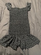 Hesperus Dark BluebWhite Floral Smocked Ruffle Hem Dress Women’s XL - $411.49 MXN