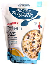 Seven Sundays Wildberry Protein Oats With Flax/Chia Gluten Free 28Oz EXP... - $359.10 MXN