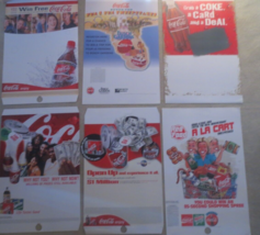 Set of 6 Coca-Cola Cardboard Store Price Display Posters Win and Prizes - £3.57 GBP