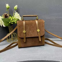 British-Style Suede Backpack Multi-Functional WoMens Bag Good-Looking Bag - £41.00 GBP