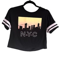 JUSTICE Girls Size Medium 10 Black NYC Graphic T-Shirt - $6.76