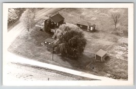 RPPC Aerial View of Farmhouse and Beautiful Weeping Willow Tree Postcard B25 - £5.44 GBP