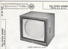 1958 Rca Victor CTC7A Color Tv Television Service Manual Photofact CTC7B CTC7C - $9.89