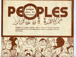 Peoples Restaurant Menu &amp; Pictorial Poster by Nigrelli St Louis Missouri  - $97.91