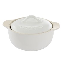 Crock Pot Artisan 2.3 Quart Round Stoneware Casserole with Lid in White - $93.99