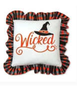 Wicked Ruffled Large Throw Pillow Glinda Elphaba Oz Witch Movie Trendy W... - $32.00