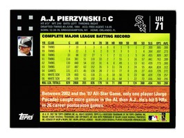 2007 Topps Updates &amp; Highlights #UH71 A.J. Pierzynski Chicago White Sox - $2.00