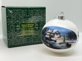 THOMAS KINKAID Painter Of Light Ball Ornament “Moonlit Sleigh Ride” 2004 - £6.56 GBP
