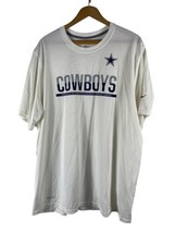 Dallas Cowboys Nike Dri Fit T Shirt Size XXL 2XL Mens Spell Out White Bl... - $37.18